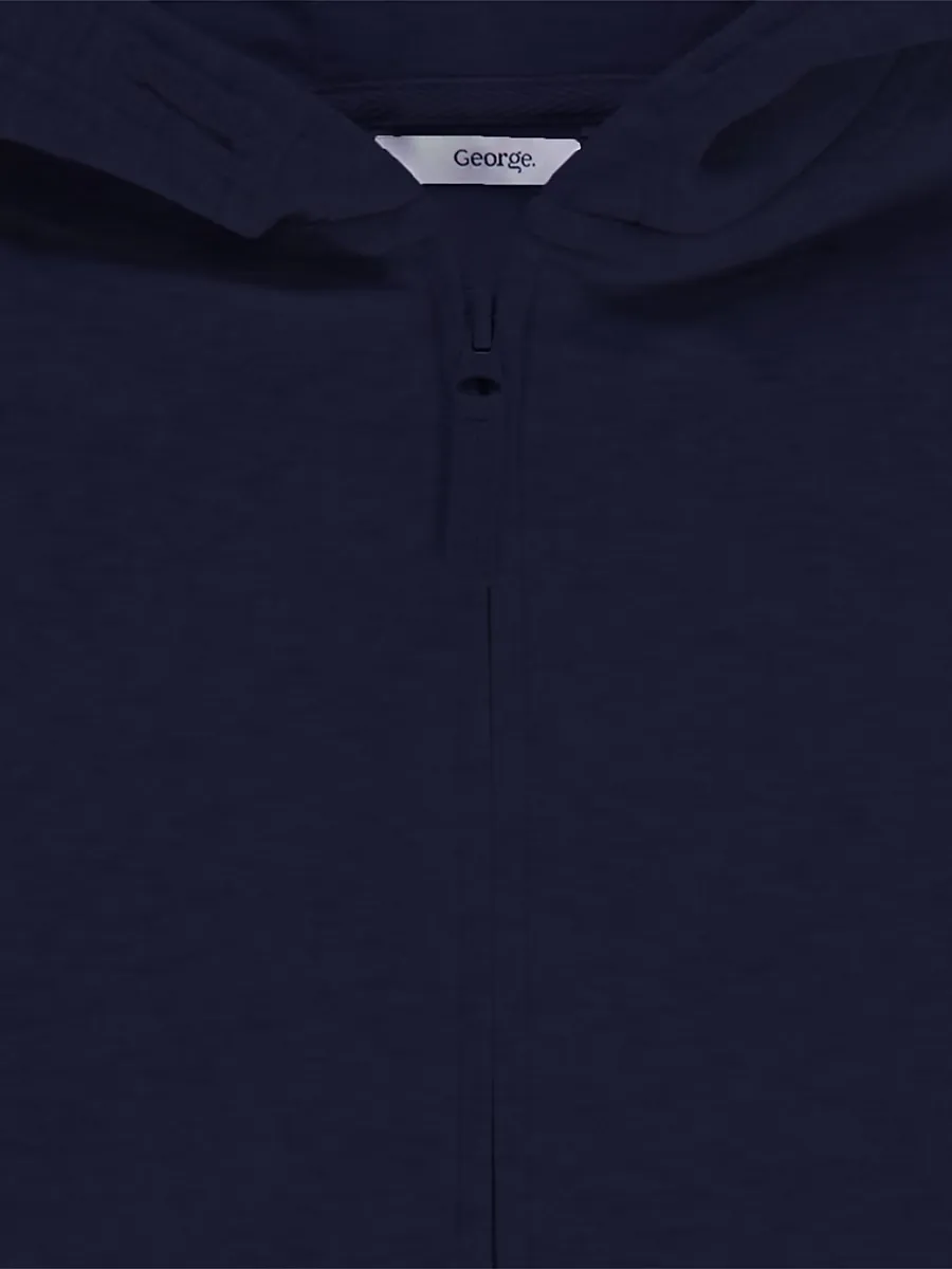 Navy Zip Up Hoodie