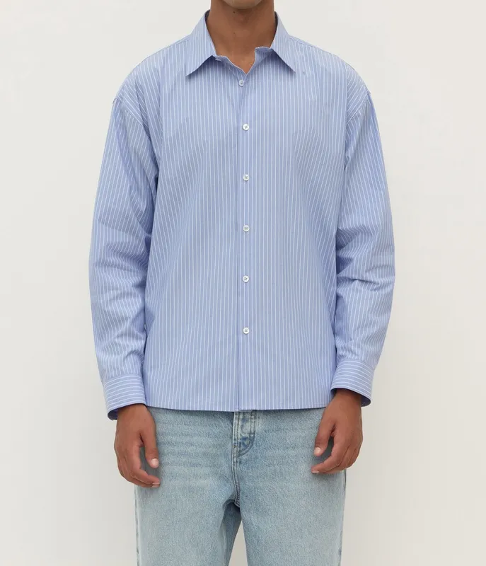 Blue Stripe Striped Cotton Shirt