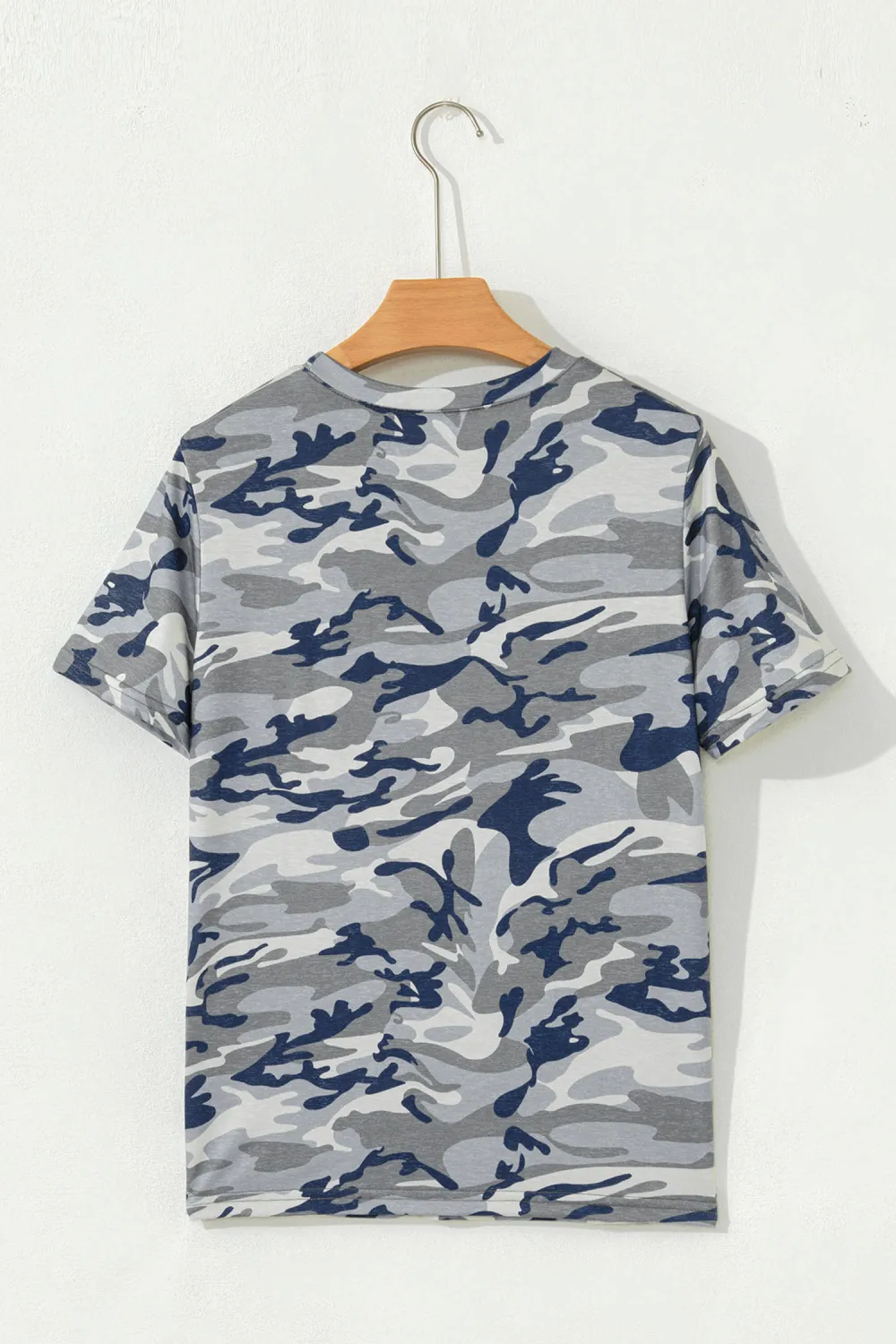 Green Plus Size Camo Print Tee