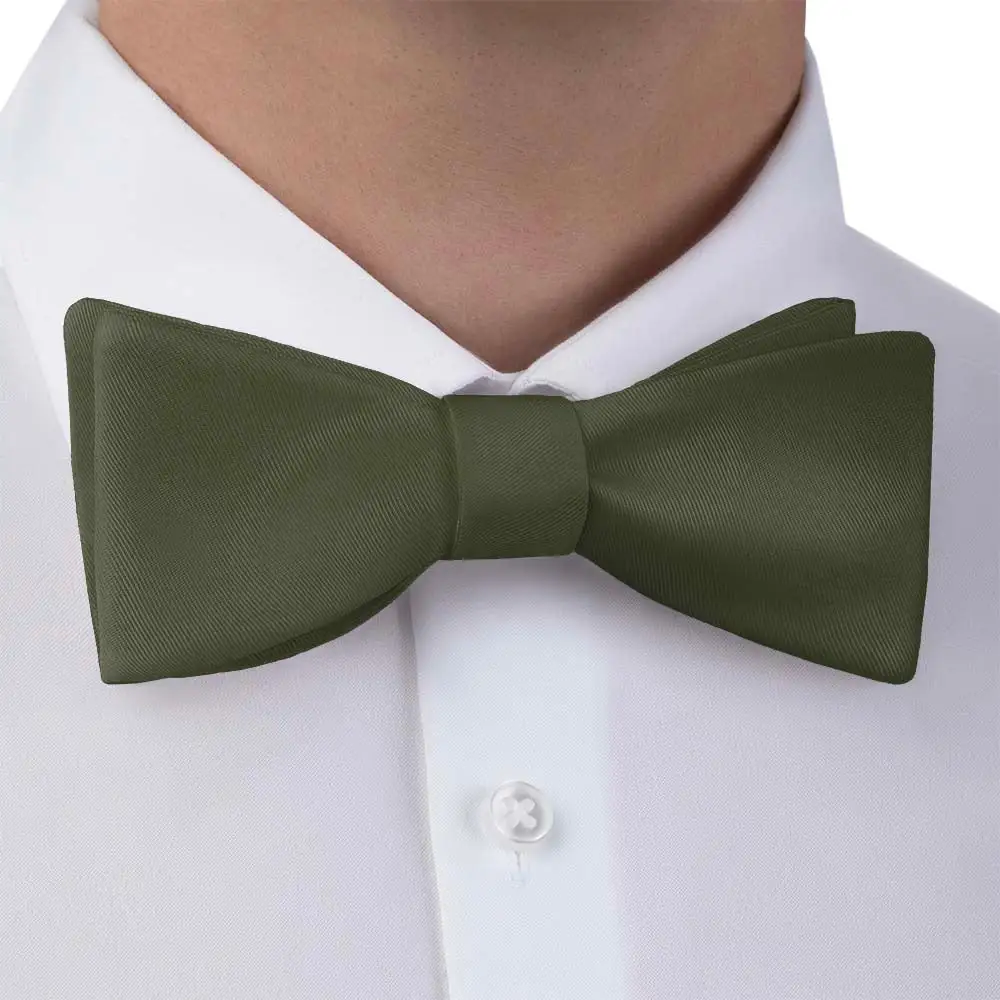 Understated Solid Pattern Bow Tie