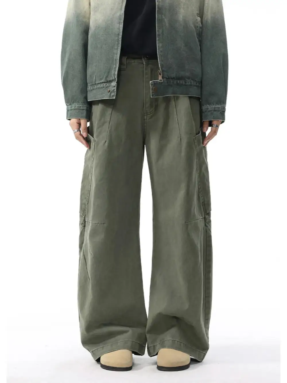 Pocketed Wide Leg Cargo Pants