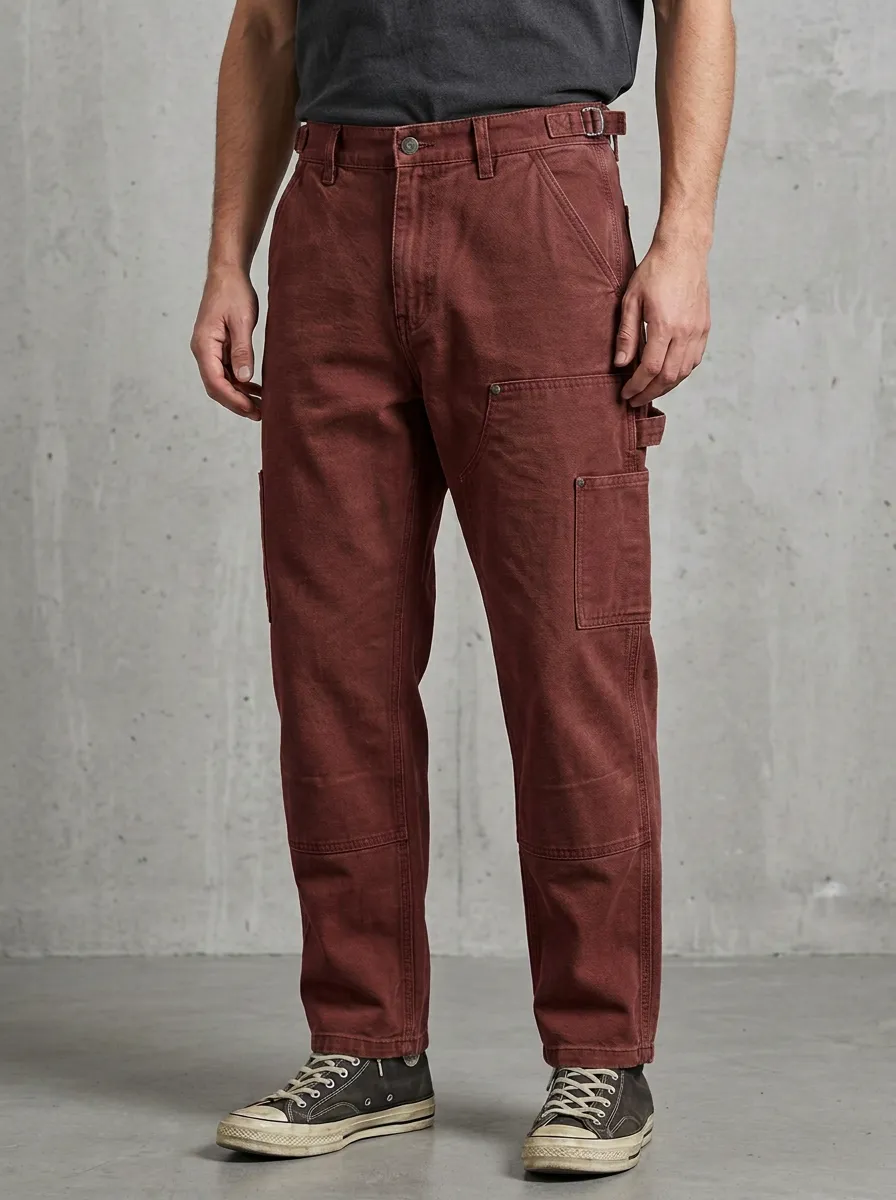 Men's Relaxed Canvas Utility Cargo Pants