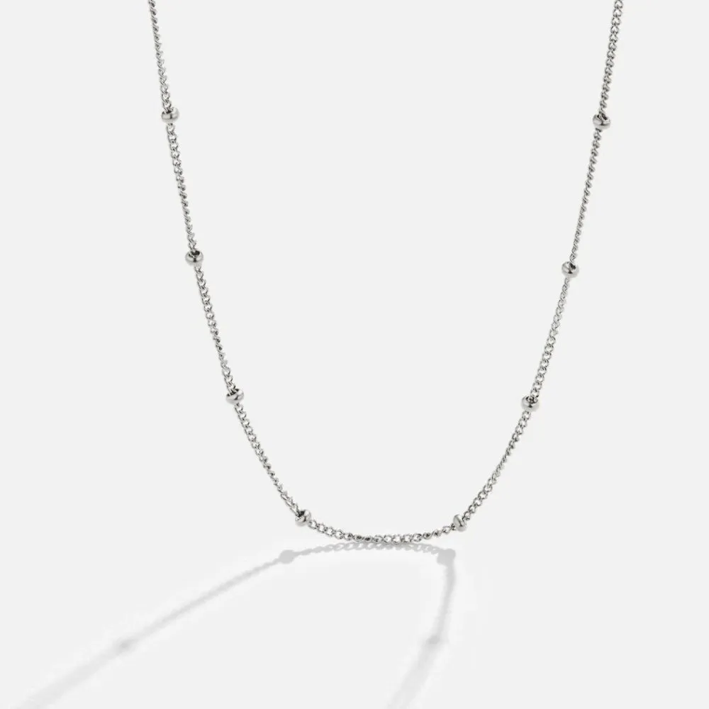 Adjustable Beaded Chain Necklace