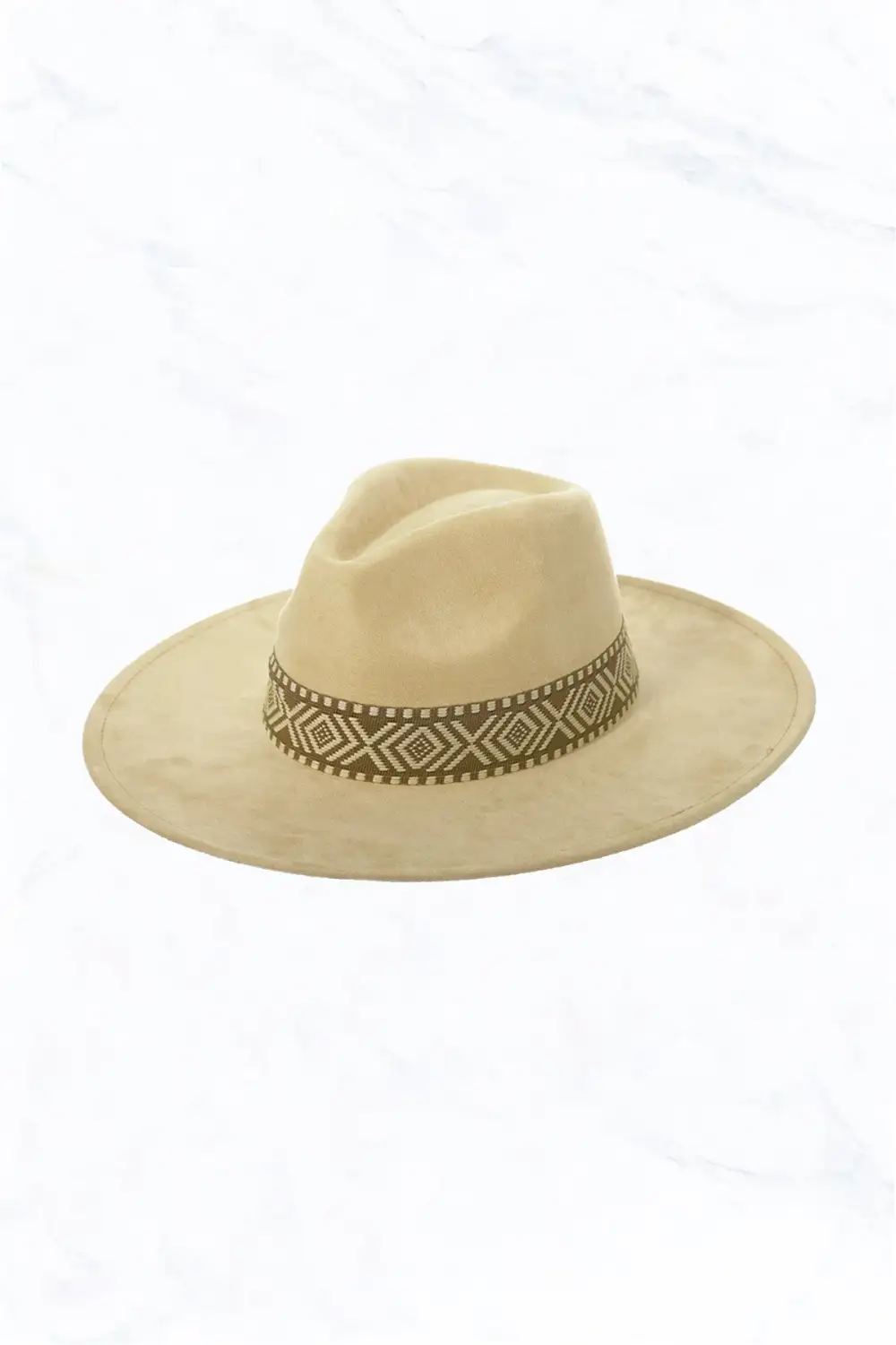 Suede Large Eaves Peach Top Fedora Hat