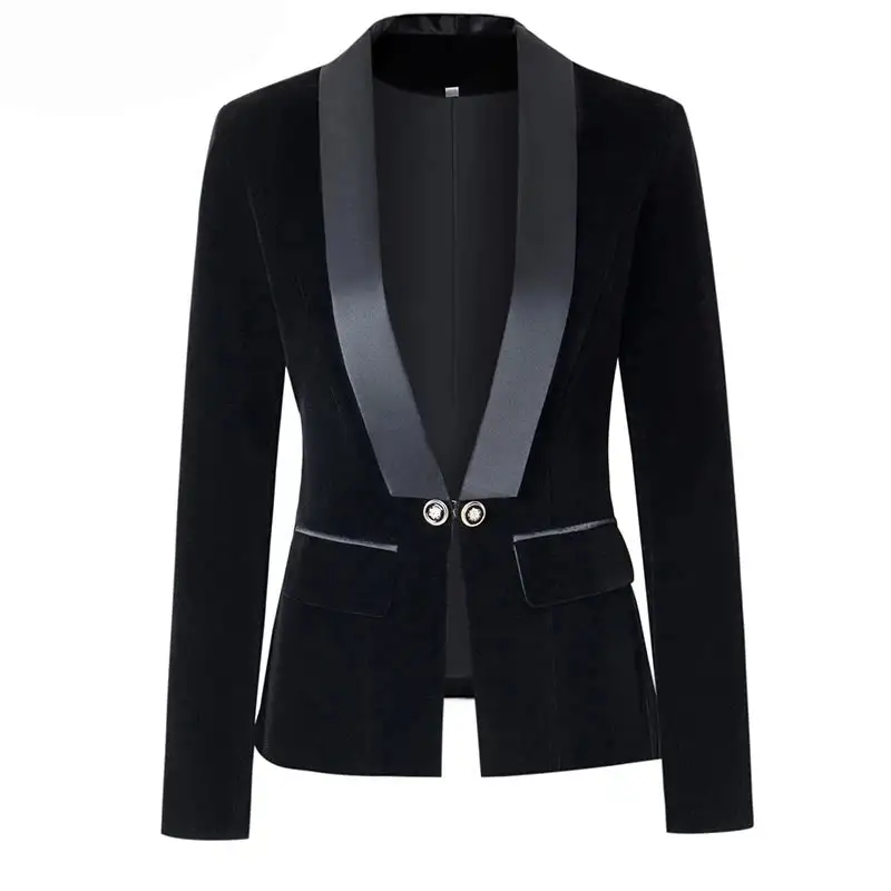 Double Breasted Velvet Blazer