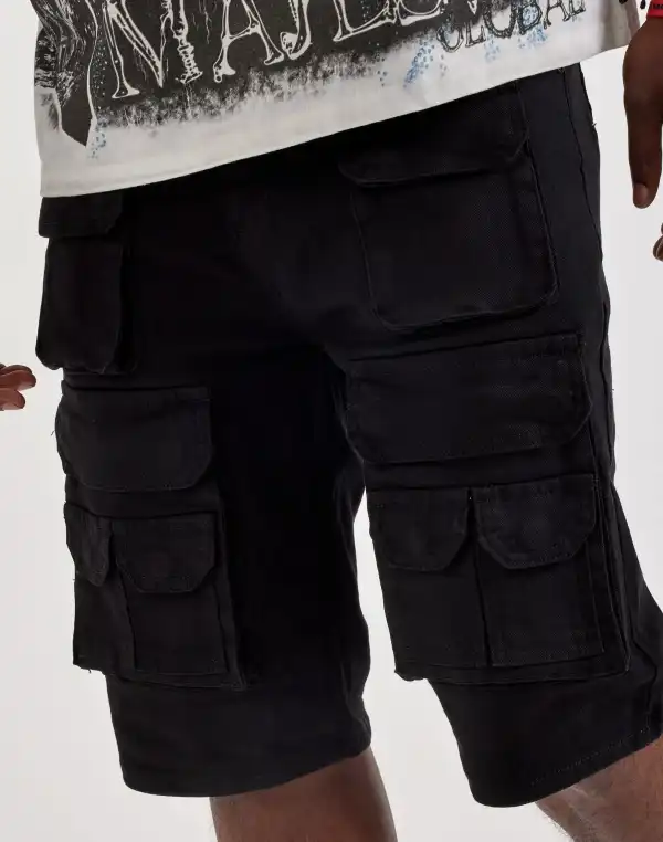 Denim Cargo Shorts