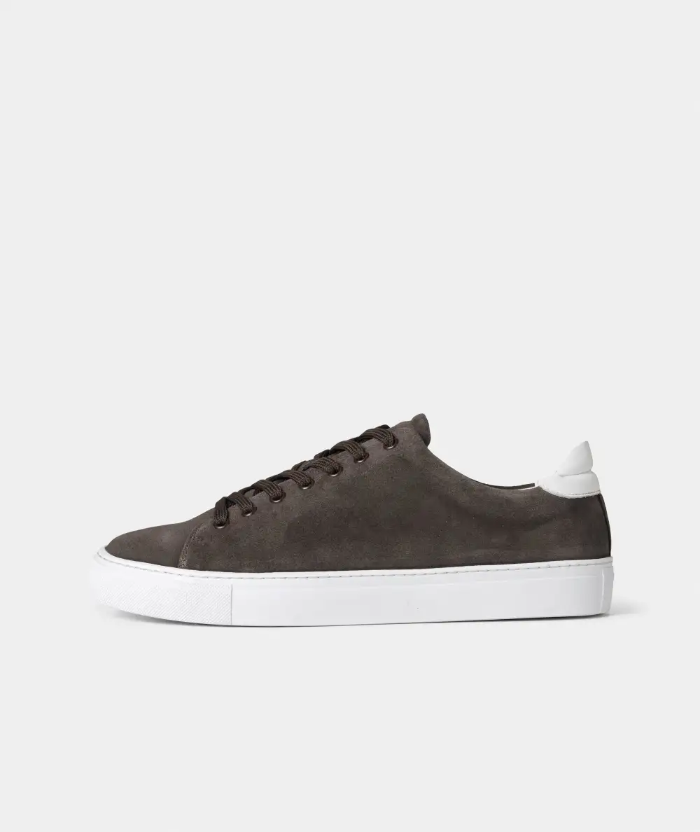 Clean-Line Casual Suede Sneakers