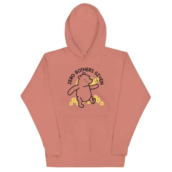 Zero Bothers Given Unisex Comfort Hoodie