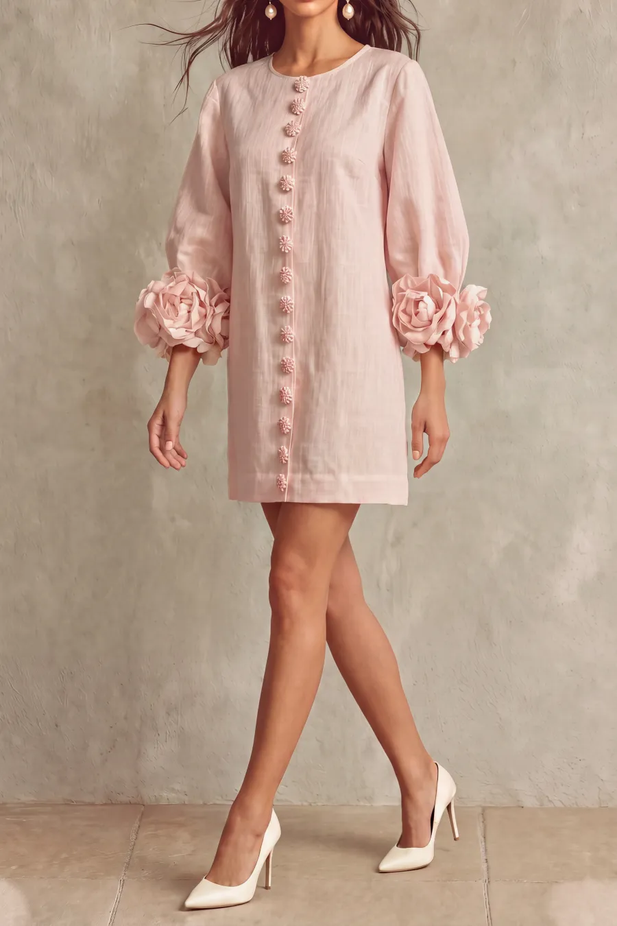 Puff Sleeve Floral Mini Dress