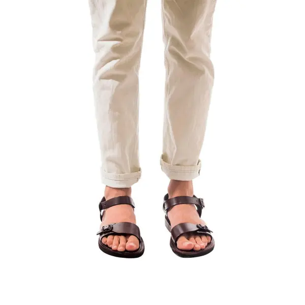Leather Adjustable Buckle Sandals