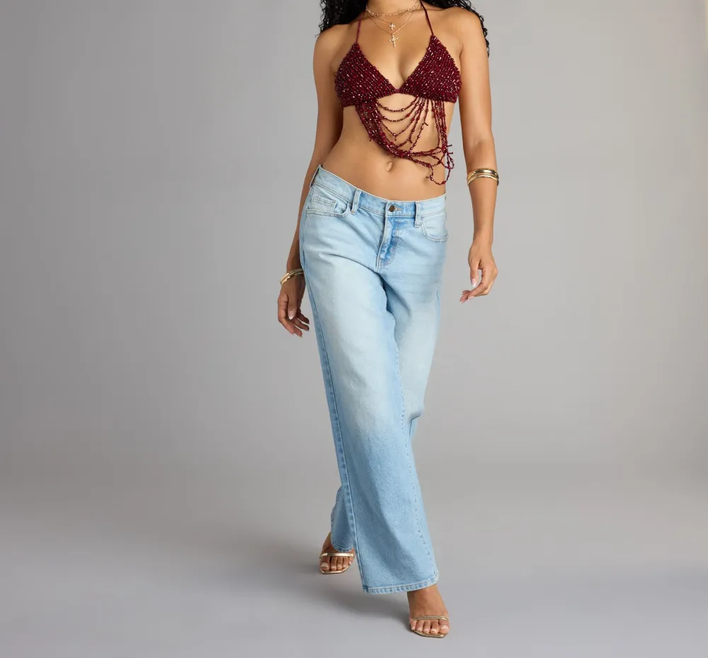Mesh Halter Triangle Bralette Top