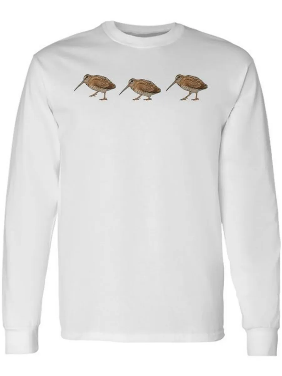 Bird Patterm Round Neck T-Shirt