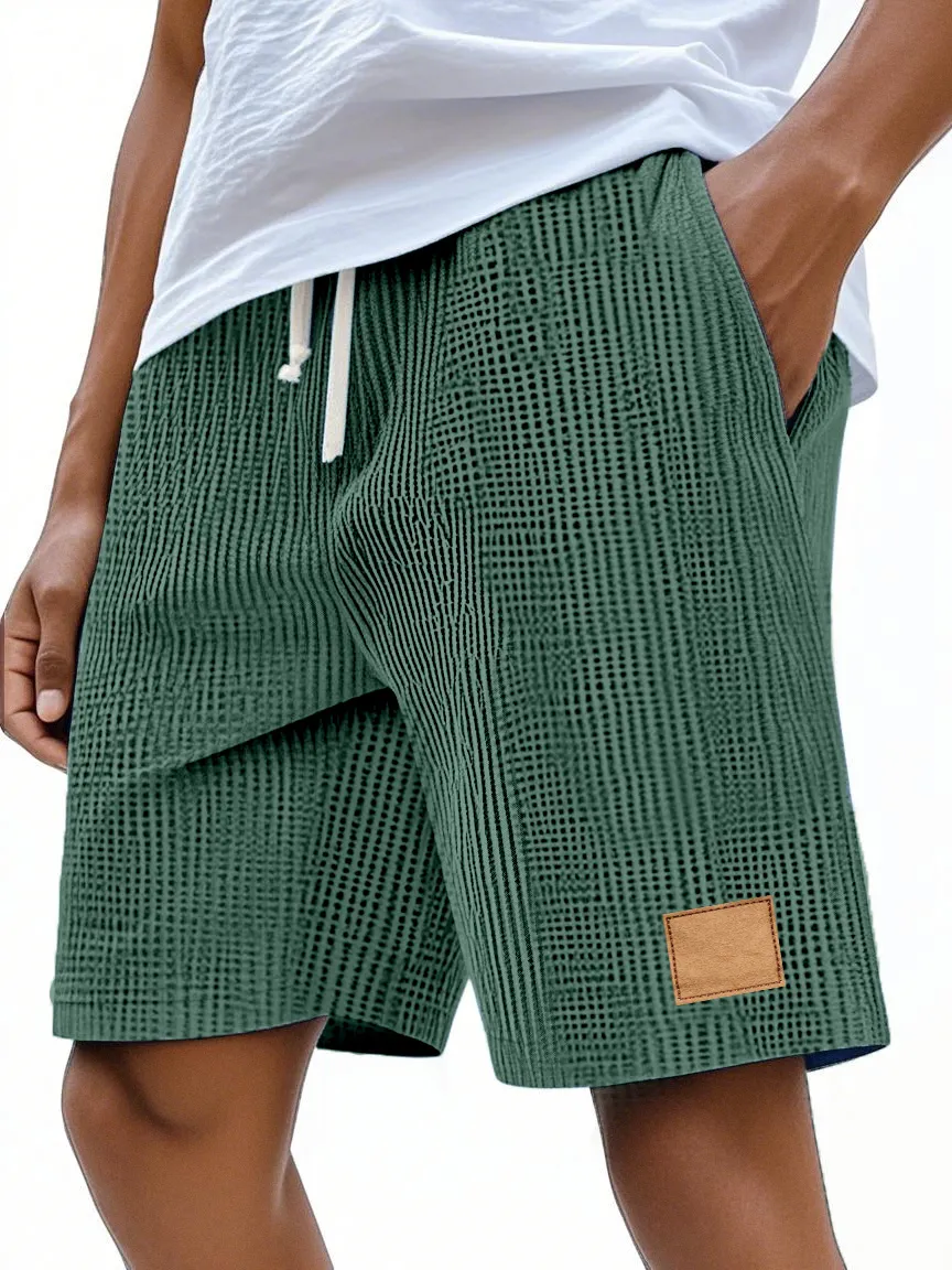Textured Knit Relaxed Shorts