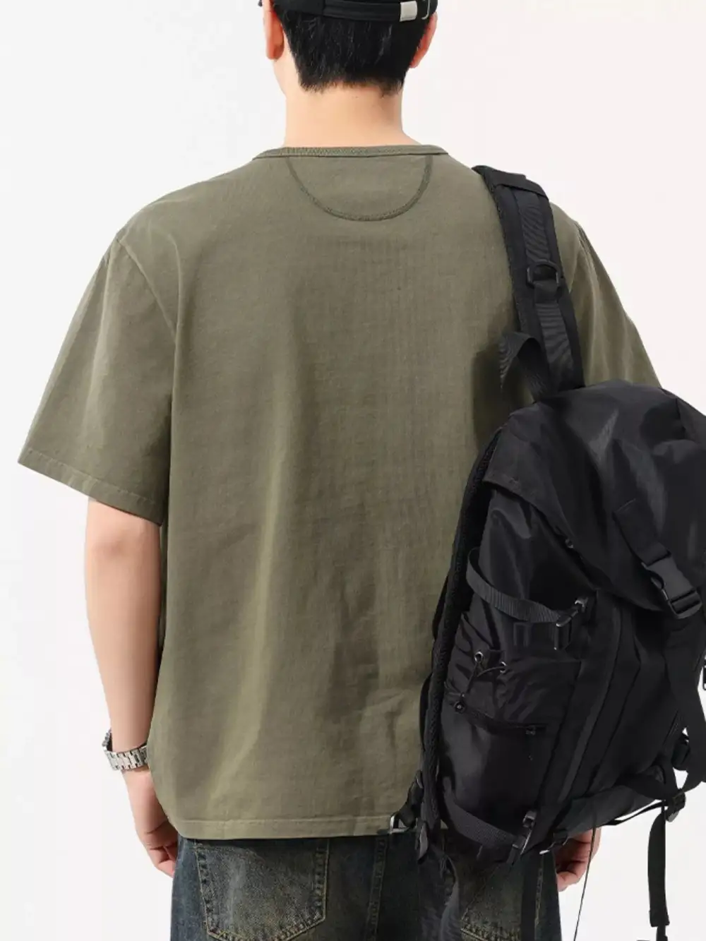 Smooth Round Neck Short Sleeve T-Shirt