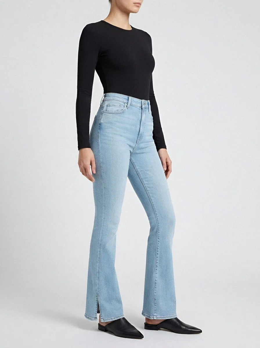 Statement High-Waist Stretch Women's High-Waist Stretch Flare Jeans