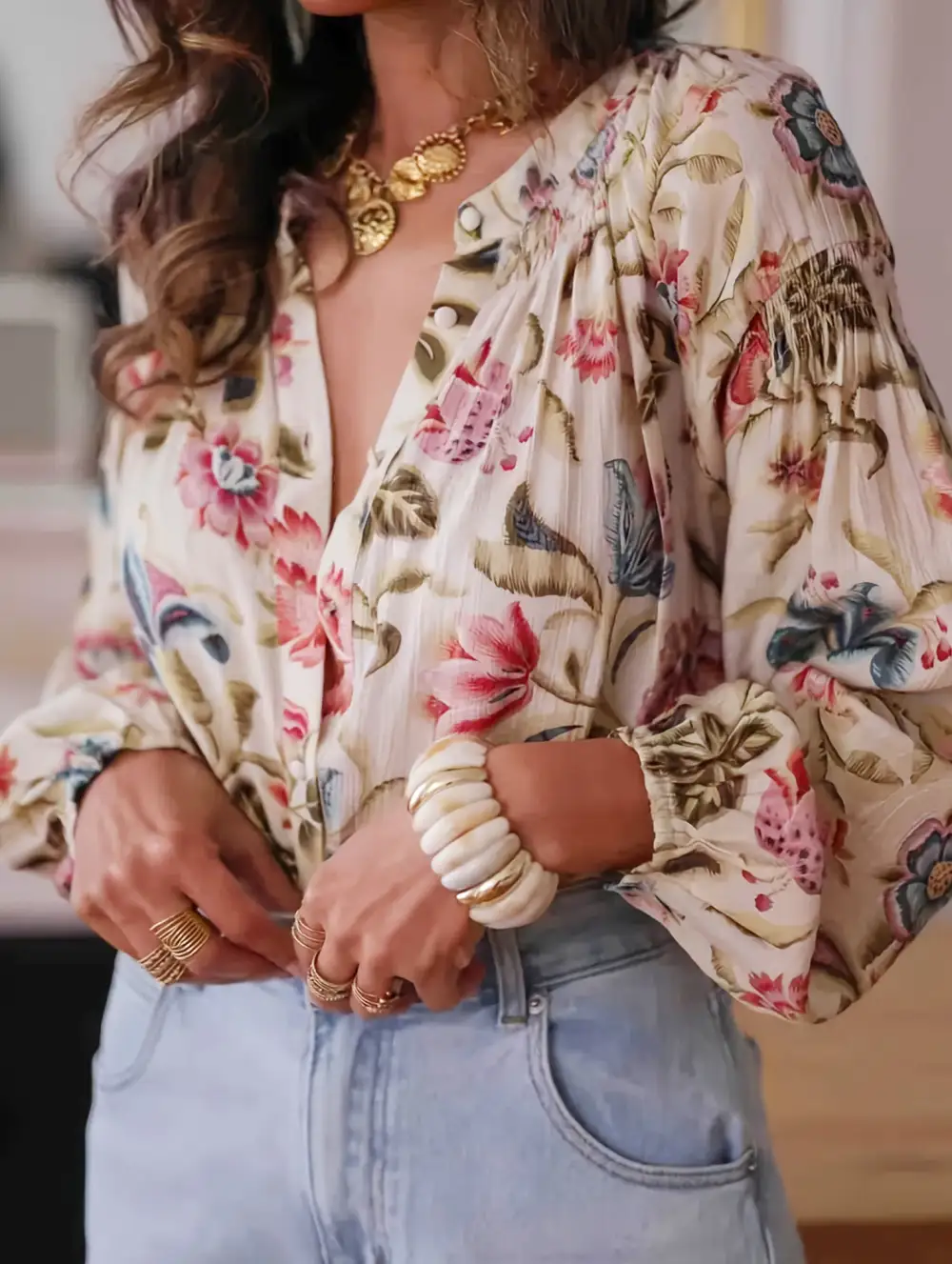 Printed Long Sleeve Shirt