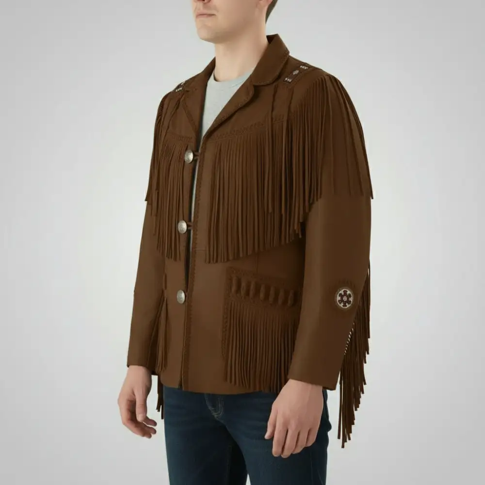 Refined Suede Western Fringe Jacket
