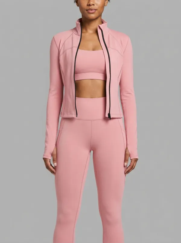 Streetwear Sport Look Women's Three Piece Activewear Set