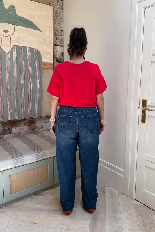 Red Boyfriend Tee