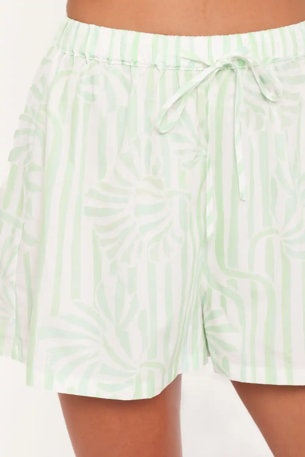 Cotton Gingham Striped Casual Shorts