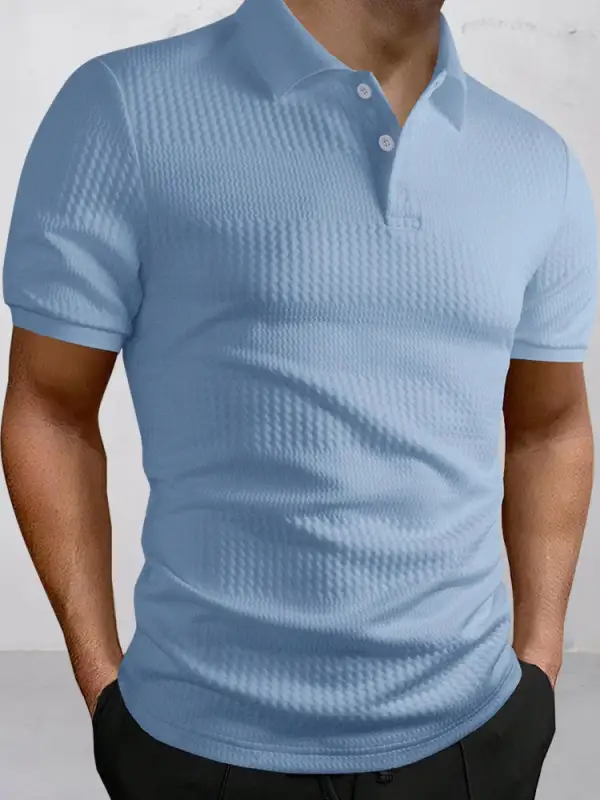 Jacquard Textured Polo Shirt