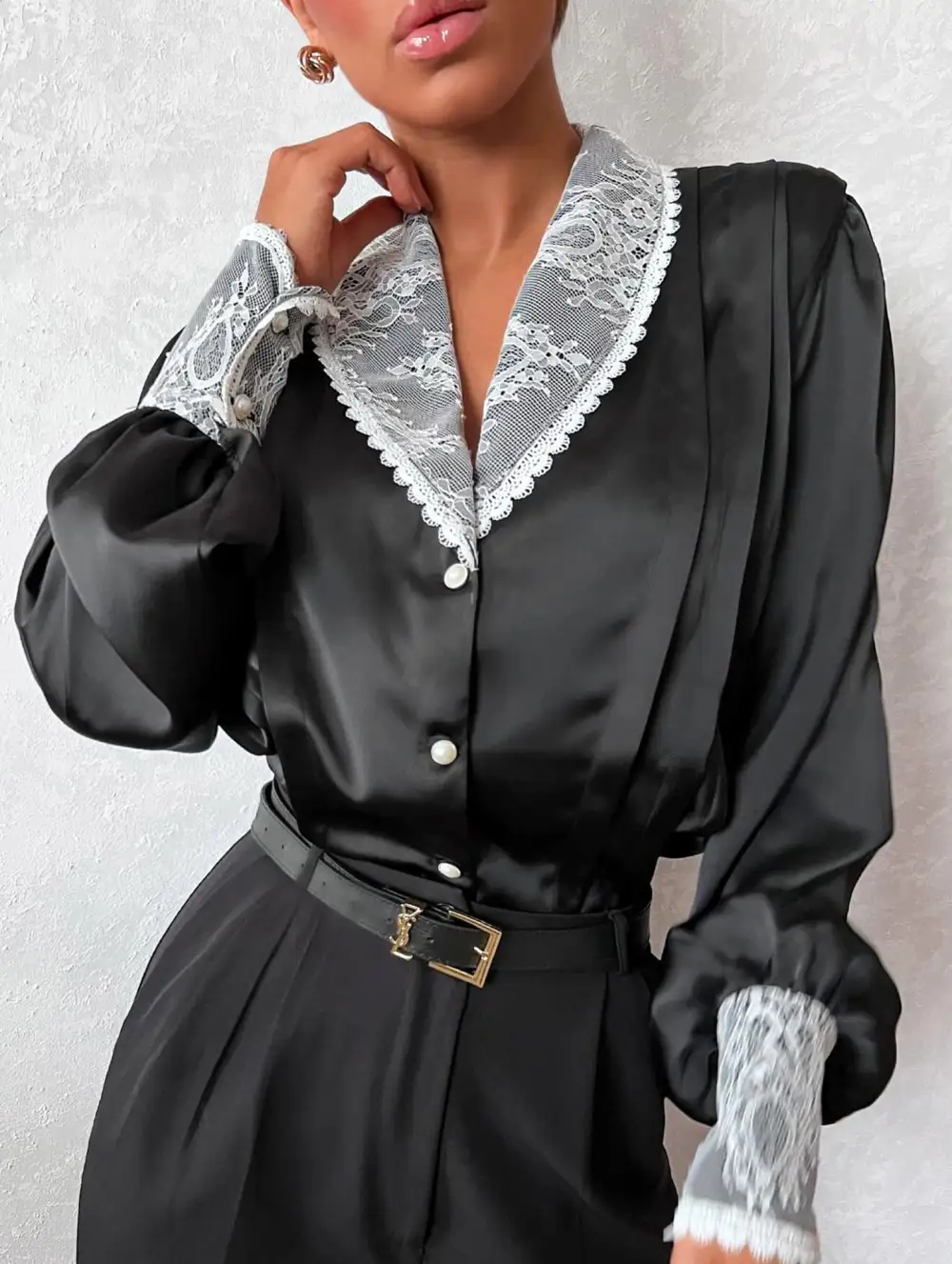 V Neck Refined Blouse