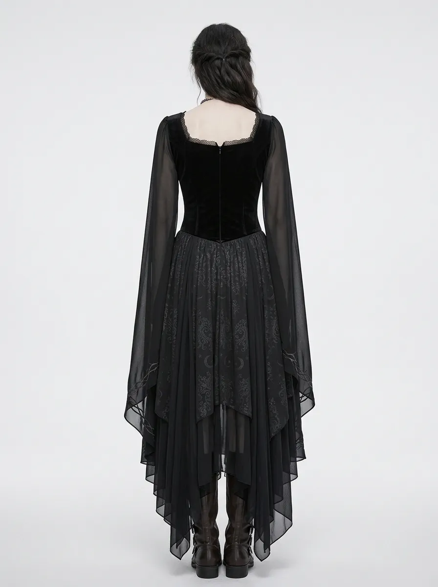 Midnight Moon Vine Alternative Look Women's Gothic Dress