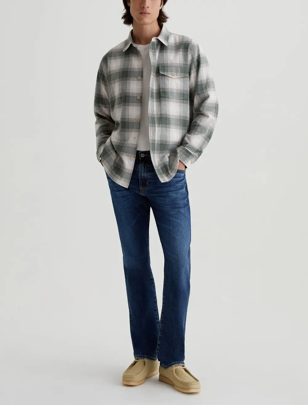 Men's Slim Straight Mid Rise Zip Fly Jeans