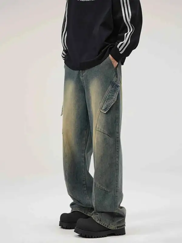 Washed Wide Leg Jeans