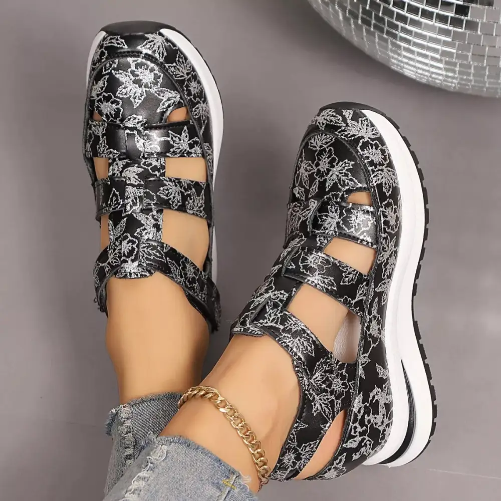 Everyday Cutout Wedge Sandals