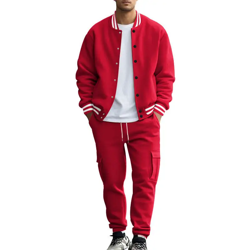 Easy-Wear Stand Collar Loose Cardigan Jacket Pants Set