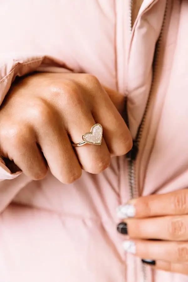 Heart Crystal Band Ring