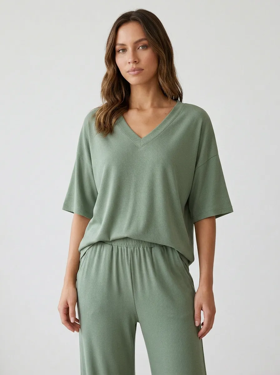 Layered Women's V-Neck Shirt
