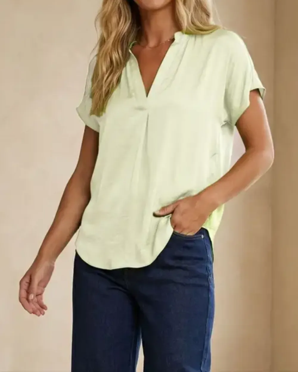 Relaxed Drop Shoulder Blouse