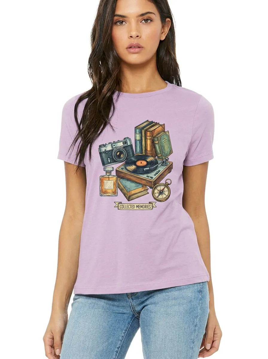 Women's Vintage Hobby Lover Collected Memories Graphic T-Shirt