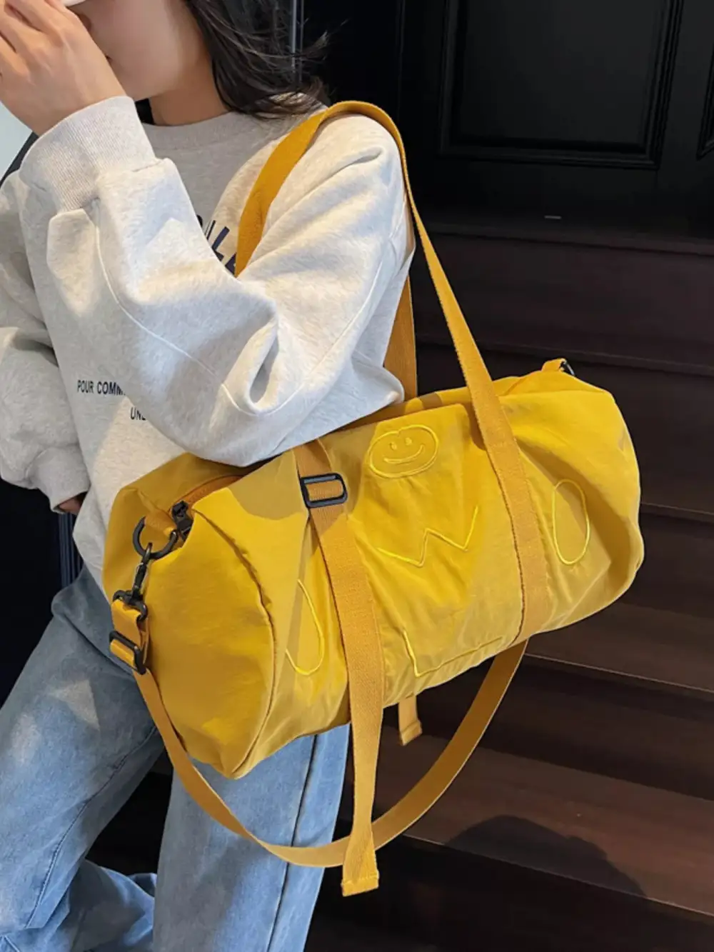 Smiley Face Duffle Duffel Bag