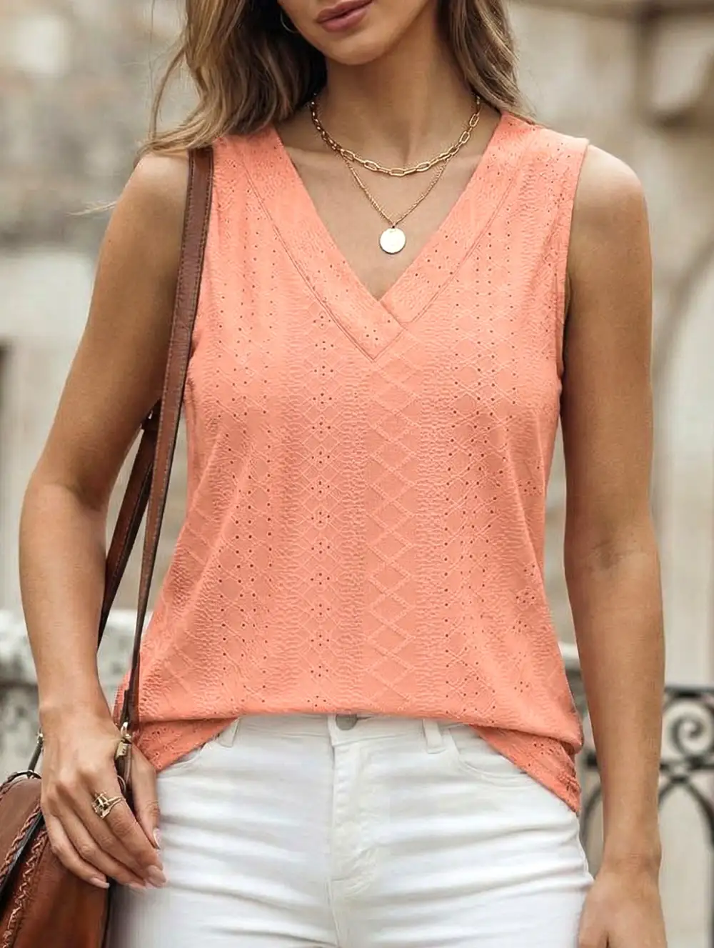 V Neck Loose Vest Top