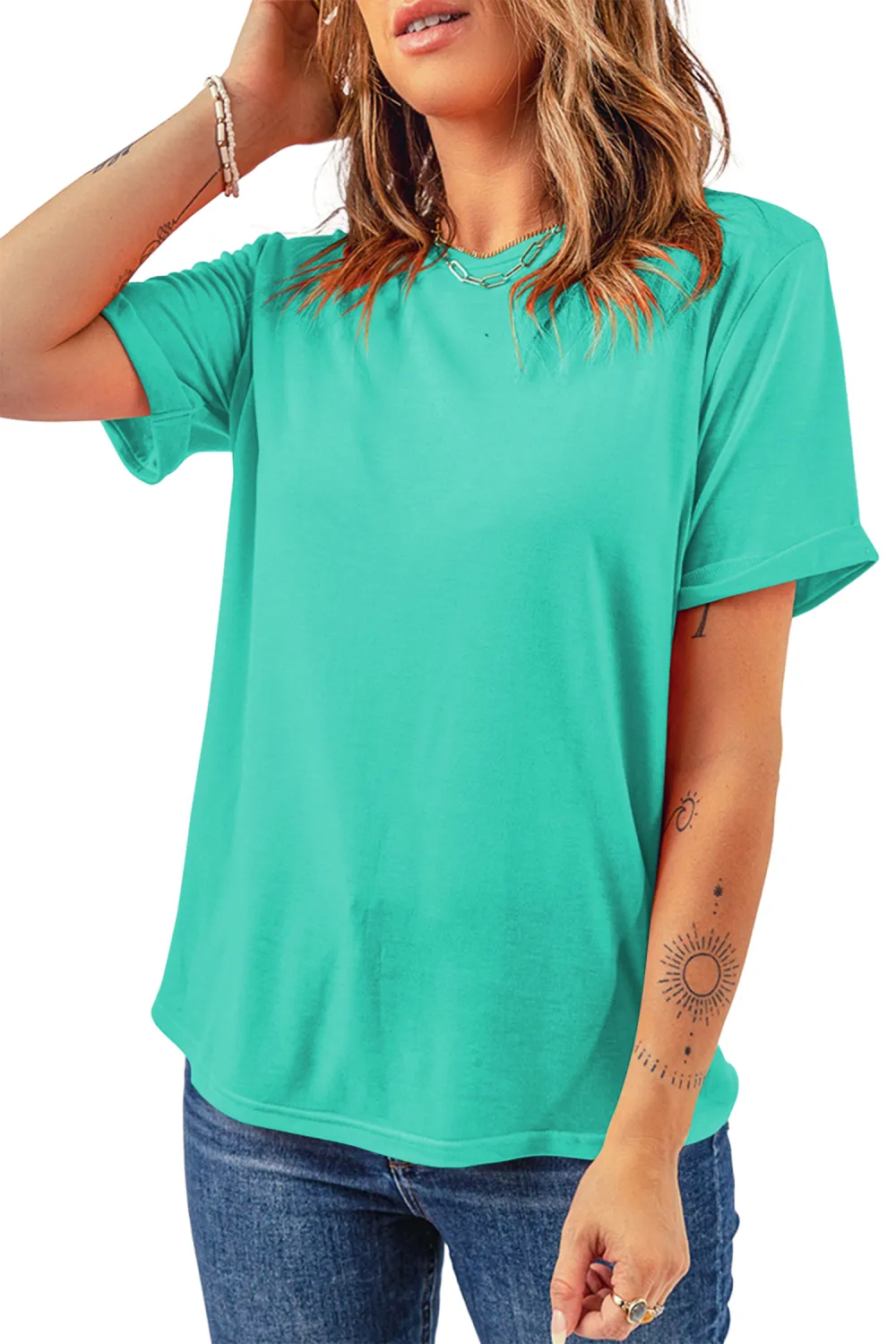 Mint Green Crew Neck Tee