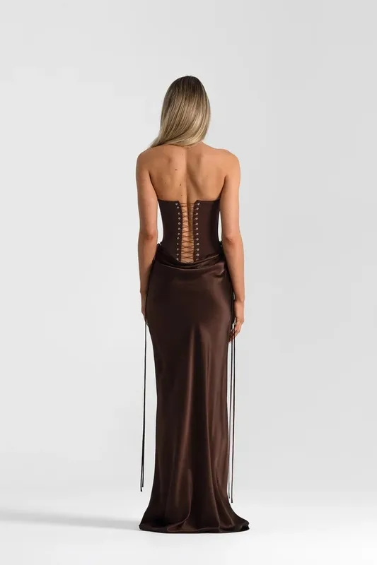 Espresso Bias-Cut Skirt
