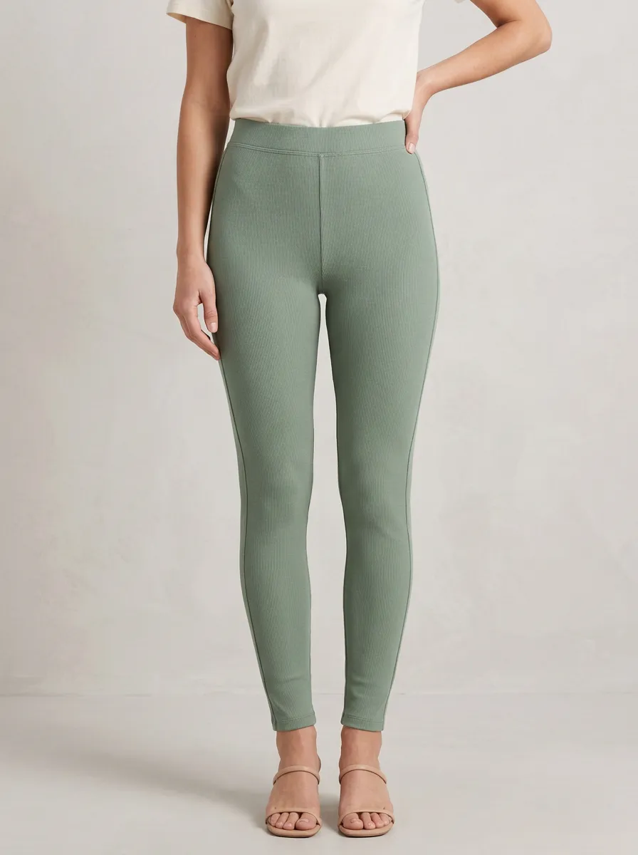 Comfort-Look Mid-Rise Stretch Pants