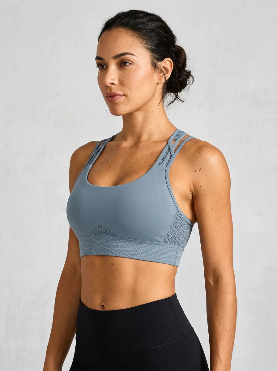 Modern Wave Graphic Studio Look Women's Sports Bra