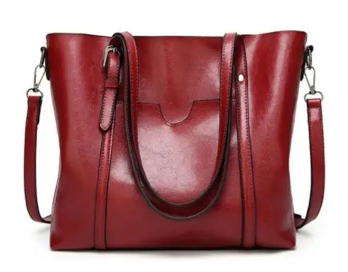 Hand-Painted Leather Handbag Artistic Everyday Use
