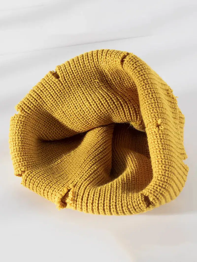 Distressed Knit Casual Hat