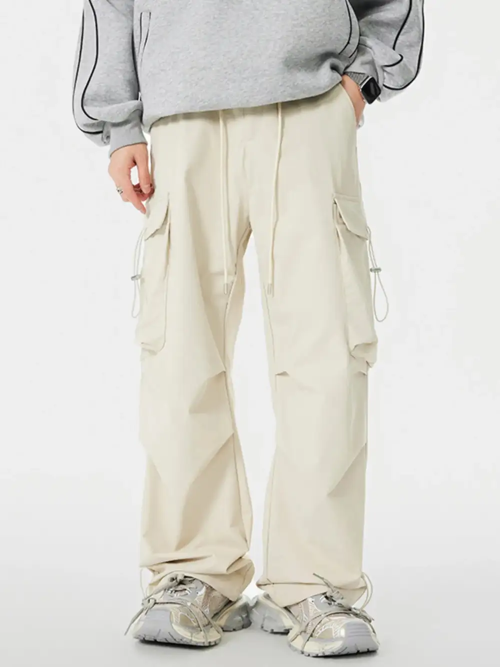 Pocketed Loose Fit Cargo Pants