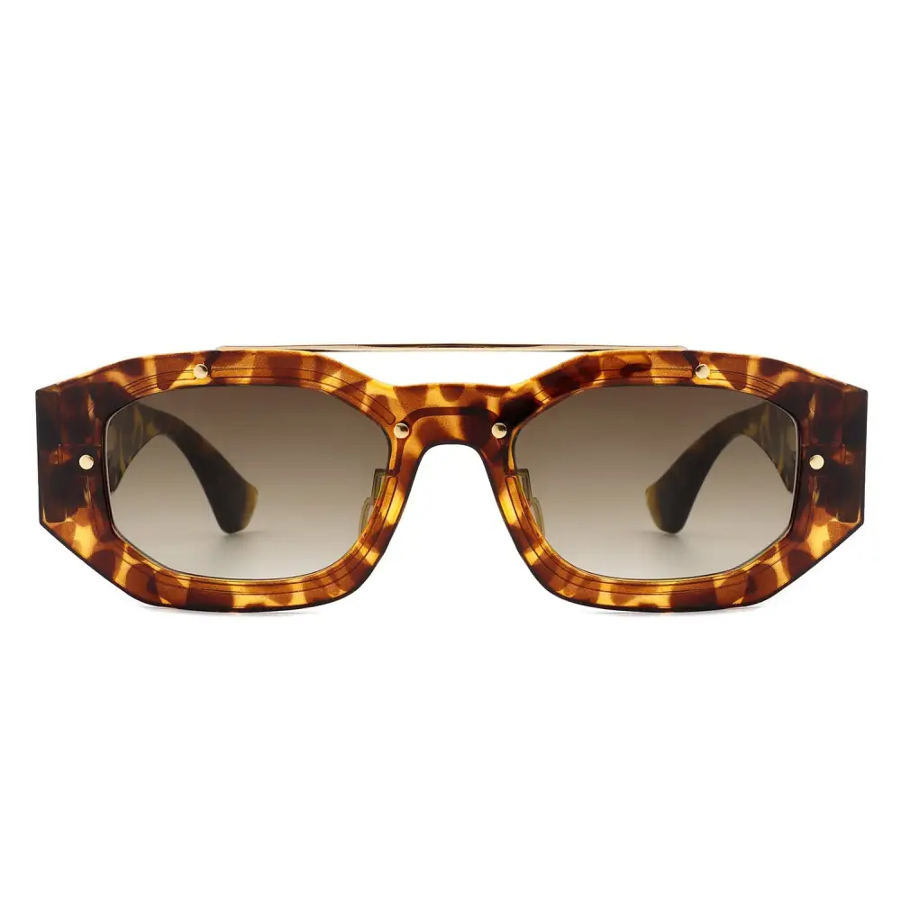 Plush Square Geometric Frame Sunglasses