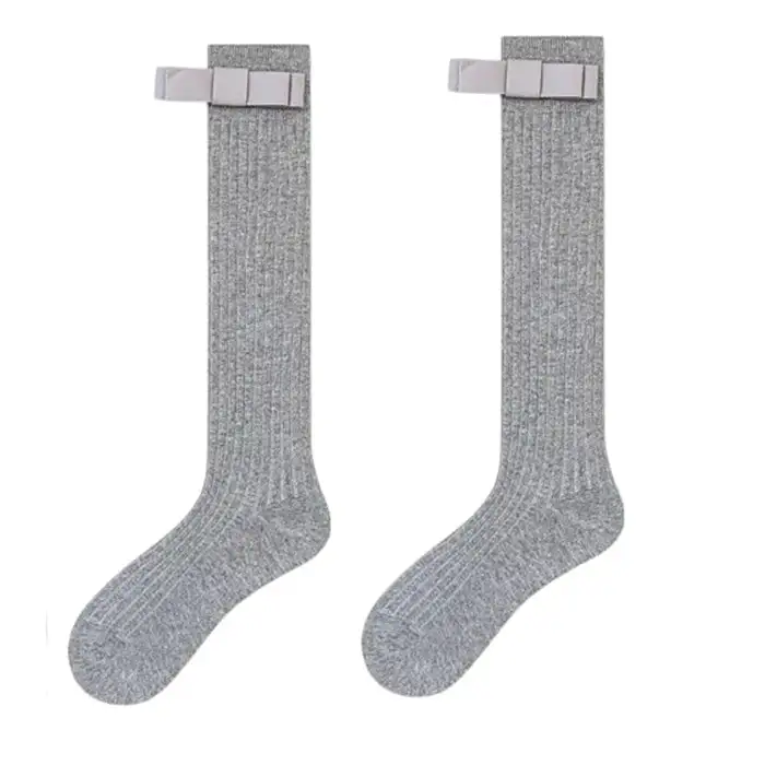 Bowknot Knee High Socks