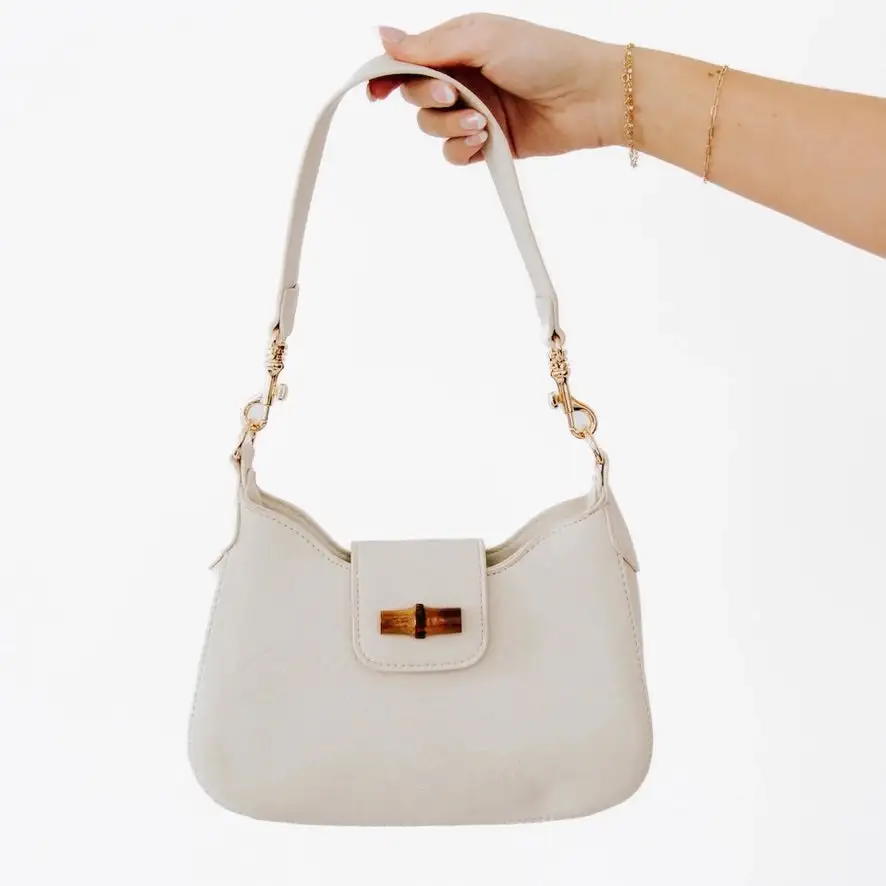 Modern Faux Leather Zip Pocket Shoulder Bag
