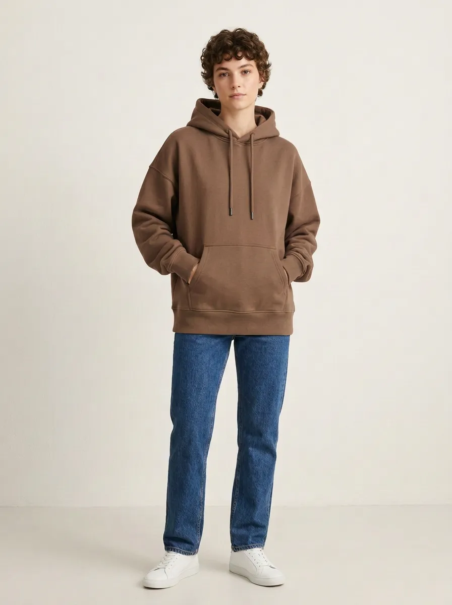 Simple Layer Printed Unisex Leisure Hoodie