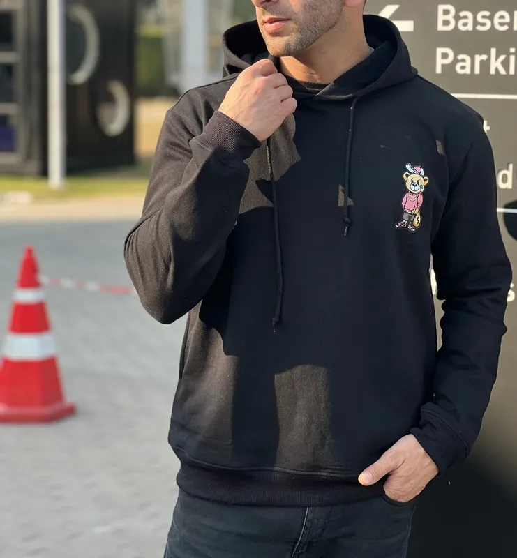 Black Casual Quarter-Zip Slim-Fit Shirt