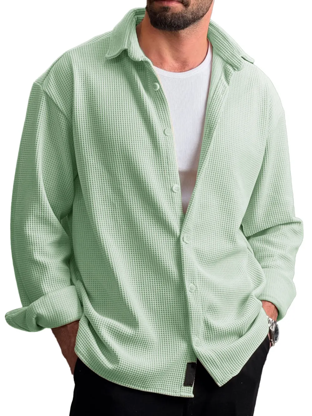 Heritage Textured Knit Camp Collar Shirt